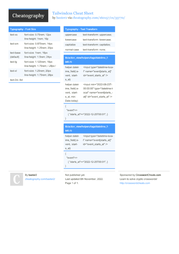 Tailwind Css Cheat Sheet Flowbite Photoshopvip Hot Sex Picture