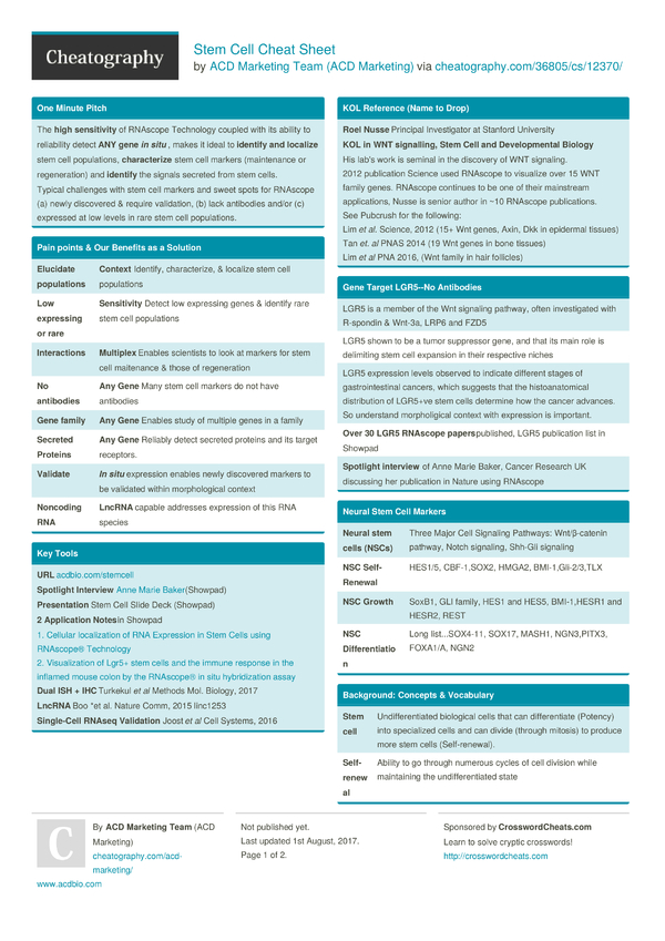 Stem Cell Cheat Sheet by ACD Marketing - Download free from ...