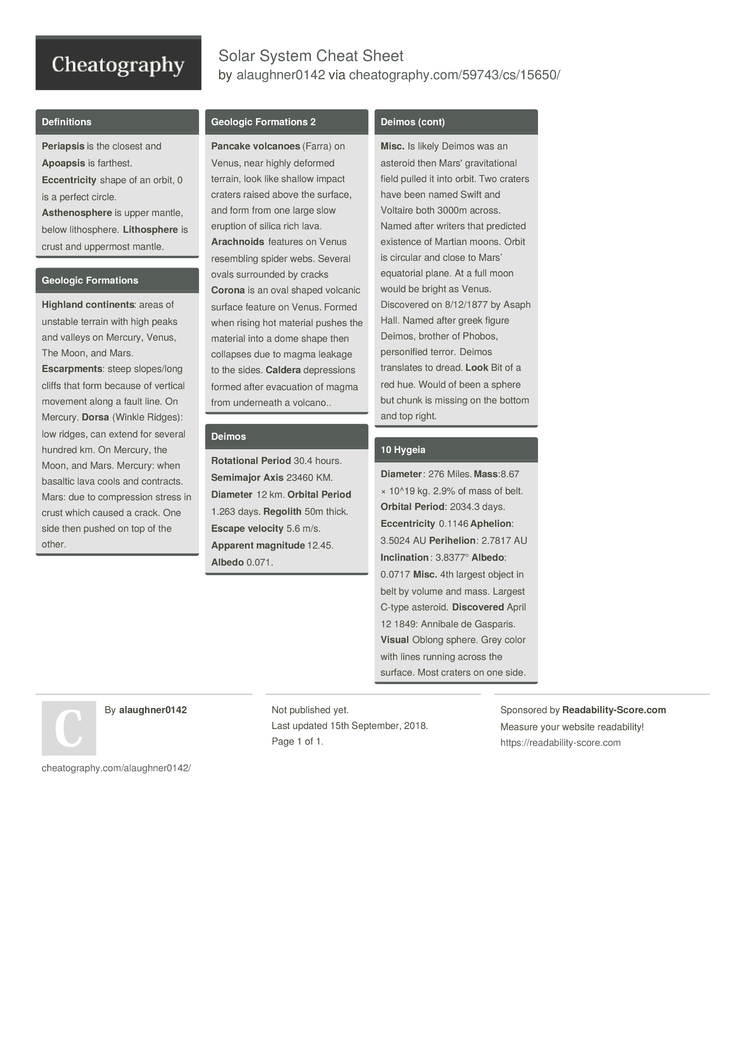 Science Olympiad Solar System Pdf