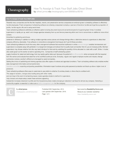 Cheat Sheets Matching 