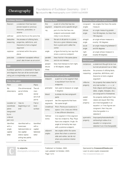 Chemistry Unit 1 Cheat Sheet by anjuscha - Download free from ...