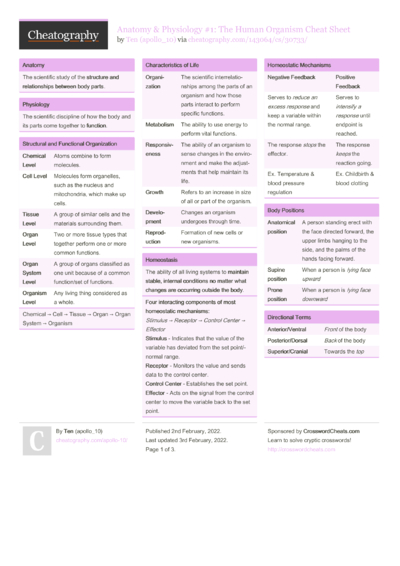 Cell Structure and Function Cheat Sheet by Morghay123 - Download free ...