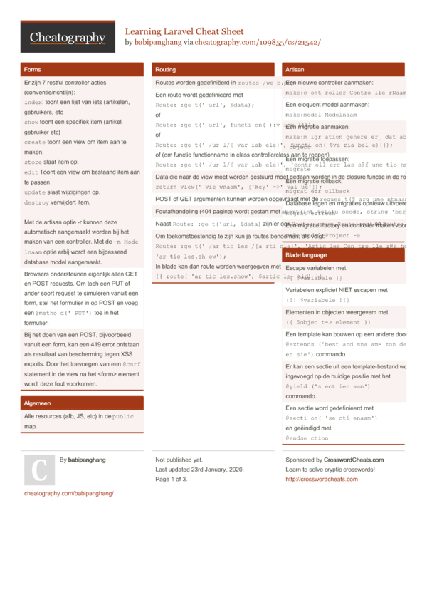 Laravel 8 Cheat Sheet