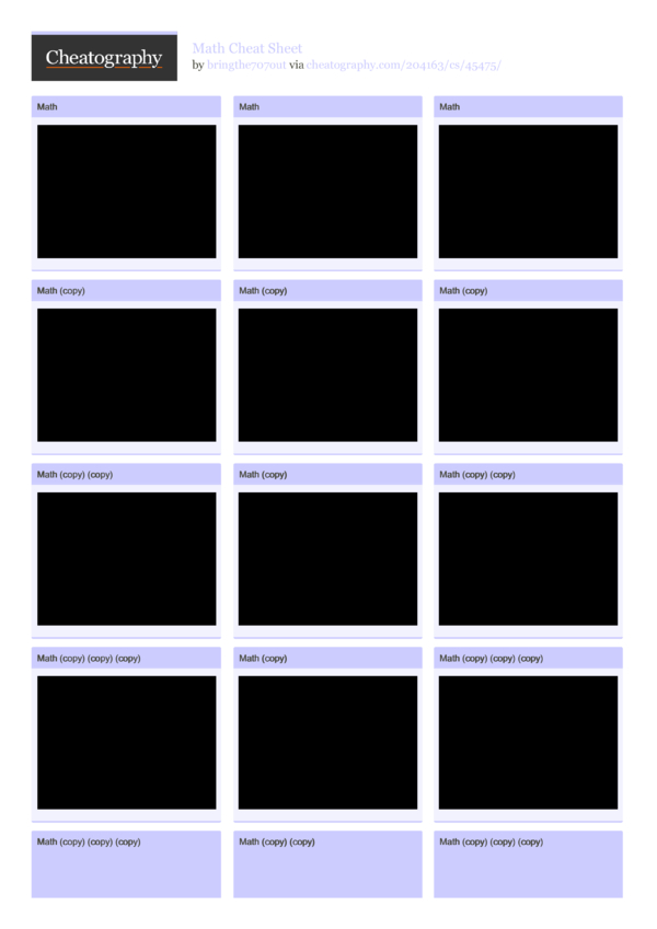 Math Cheat Sheet by bringthe707out - Download free from Cheatography ...