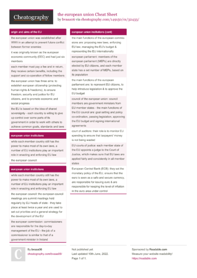 22 Igcse Cheat Sheets - Cheatography.com: Cheat Sheets For Every Occasion