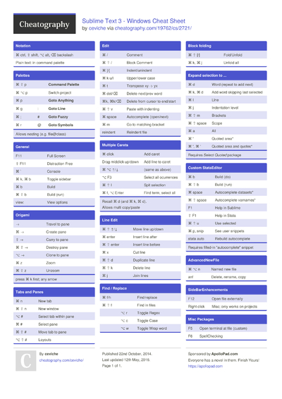 Cheat Sheets Matching 