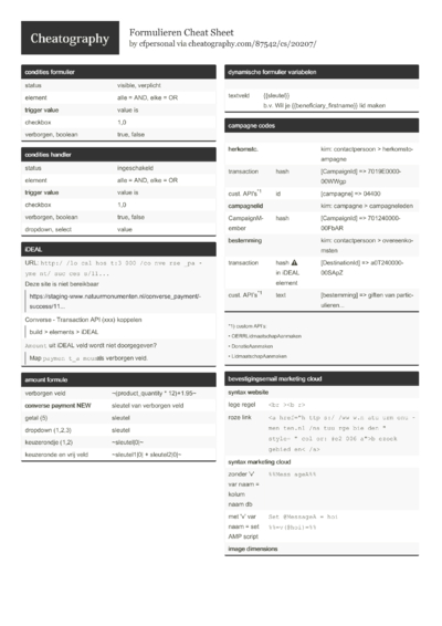 9 Drupal Cheat Sheets - Cheatography.com: Cheat Sheets For Every Occasion