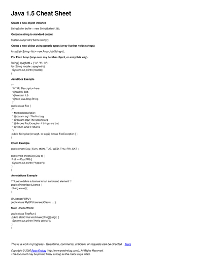 Cheat Sheets Matching 