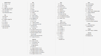 sublime text editor 3 cheat sheet for mac osx