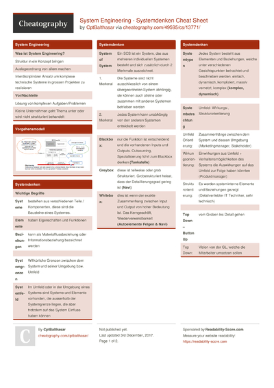 53 Engineering Cheat Sheets - Cheatography.com: Cheat Sheets For Every ...