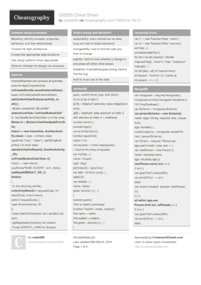 82 Computer Cheat Sheets - Cheatography.com: Cheat Sheets For Every ...