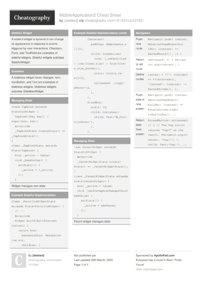 43 Unix Cheat Sheets - Cheatography.com: Cheat Sheets For Every Occasion