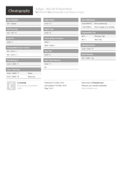 1329 Software Cheat Sheets - Cheatography.com: Cheat Sheets For Every ...