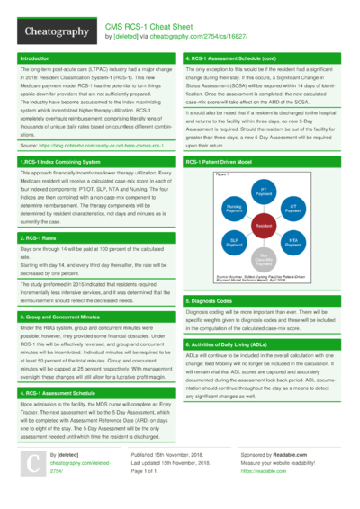 11 Medicare Cheat Sheets - Cheatography.com: Cheat Sheets For Every ...