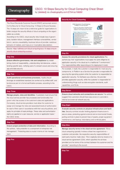 14 Cloud Cheat Sheets - Cheatography.com: Cheat Sheets For Every Occasion