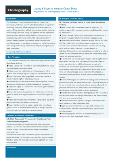 4 Constitution Cheat Sheets - Cheatography.com: Cheat Sheets For Every ...