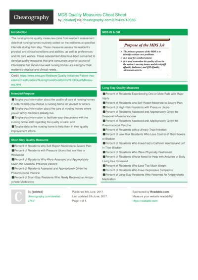 MDS Cheat Sheets