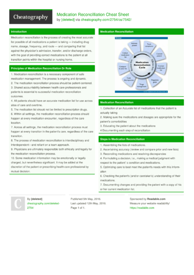 1 Reconciliation Cheat Sheet - Cheatography.com: Cheat Sheets For Every ...