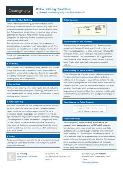 3 Pcb Cheat Sheets - Cheatography.com: Cheat Sheets For Every Occasion