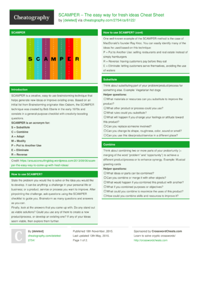 6 Brain Cheat Sheets - Cheatography.com: Cheat Sheets For Every Occasion