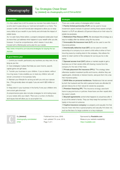 41 Strategy Cheat Sheets Cheatography Cheat Sheets For Every