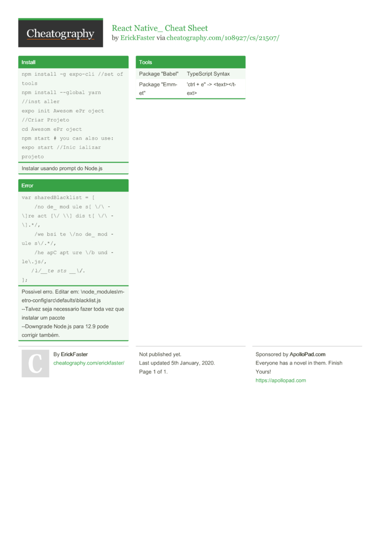 React Typescript Cheat Sheet