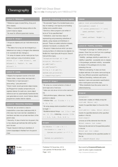 French Cheat Sheet by DaveChild - Download free from Cheatography ...