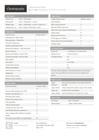 3060 Programming Cheat Sheets - Cheatography.com: Cheat Sheets For ...