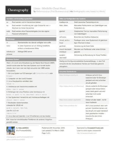 Arch Linux | Pacman Manager Cheat Sheet by Cuz_Im_Tuxman - Download