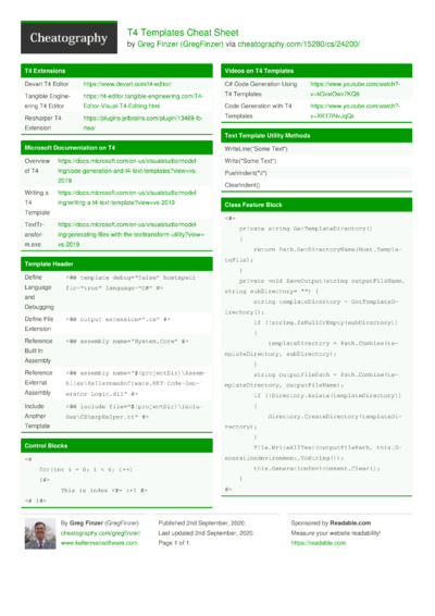 Cheat Sheets Matching 