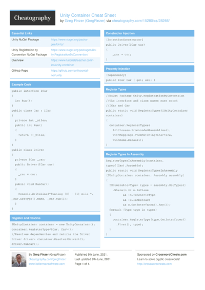 Cheat Sheets from June, 2021 - Cheatography.com: Cheat Sheets For Every ...