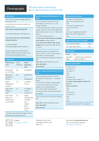 431 Business And Marketing Cheat Sheets - Cheatography.com: Cheat ...