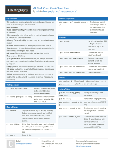 1287 Software Cheat Sheets - Cheatography.com: Cheat Sheets For Every ...