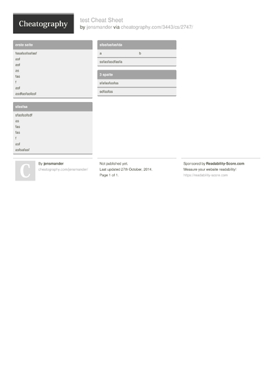 68 MySQL Cheat Sheets - Cheatography.com: Cheat Sheets For Every Occasion