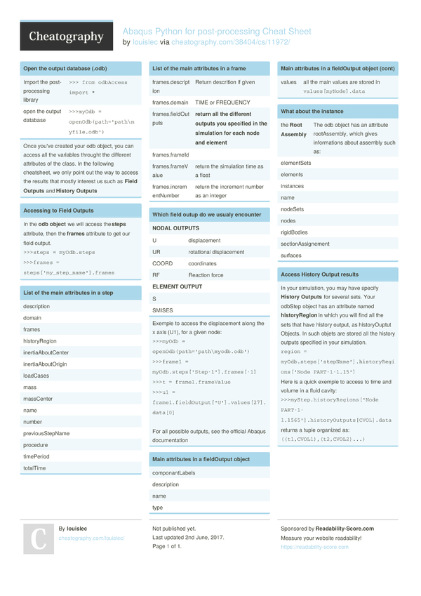 abaqus post processing python - script python abaqus