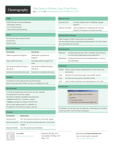 Cheat Sheets in dansk (Danish) - Cheatography.com: Cheat Sheets For ...