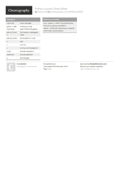 2372 Programming Cheat Sheets - Cheatography.com: Cheat Sheets For ...
