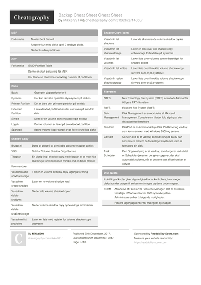 38 Cheatsheet Cheat Sheets - Cheatography.com: Cheat Sheets For Every ...