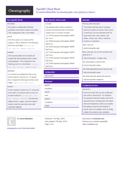 3 Init Cheat Sheets - Cheatography.com: Cheat Sheets For Every Occasion