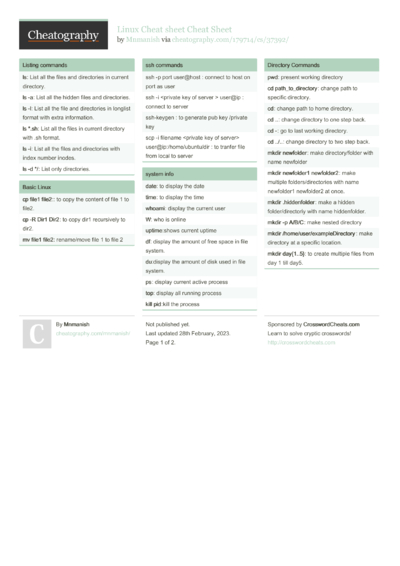 63 Devops Cheat Sheets - Cheatography.com: Cheat Sheets For Every Occasion