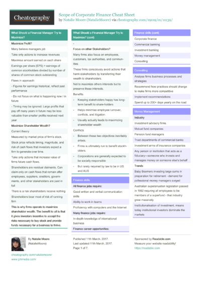 Financial Statement Analysis Cheat Sheet By Mlboshoff Download Free From Cheatography 2671