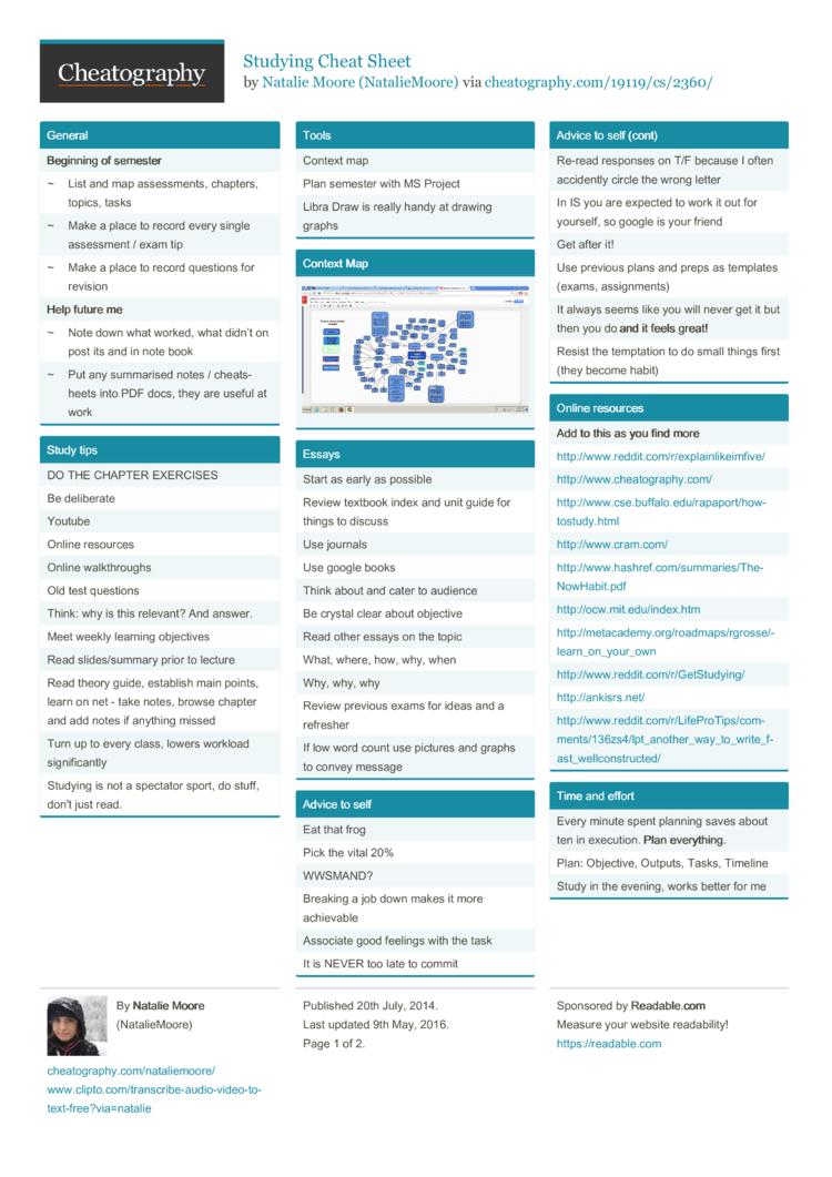 UTS quiz 2 Cheat Sheet by cjdvslee (2 pages) #education #philosophy #asdasd  #asd #asda : r/Cheatography