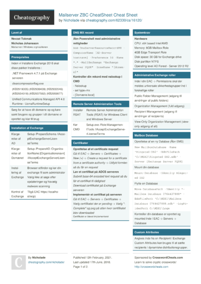 7 T Cheat Sheets - Cheatography.com: Cheat Sheets For Every Occasion