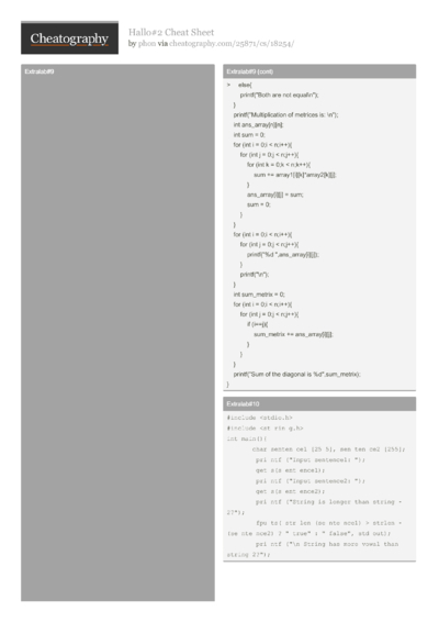 Java basic intro Cheat Sheet by phon - Download free from Cheatography ...