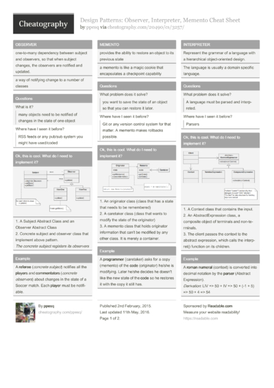 40 Designs Cheat Sheets - Cheatography.com: Cheat Sheets For Every Occasion