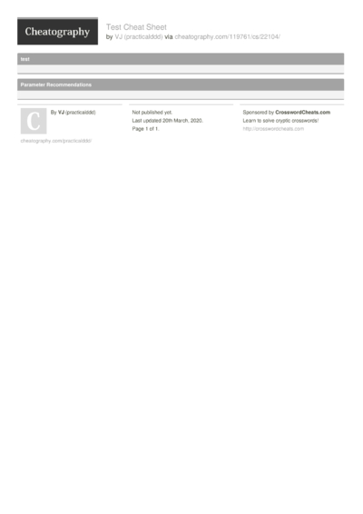 2372 Programming Cheat Sheets - Cheatography.com: Cheat Sheets For ...