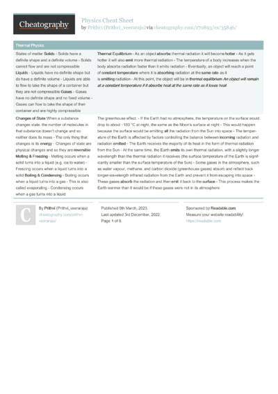 35 Igcse Cheat Sheets - Cheatography.com: Cheat Sheets For Every Occasion