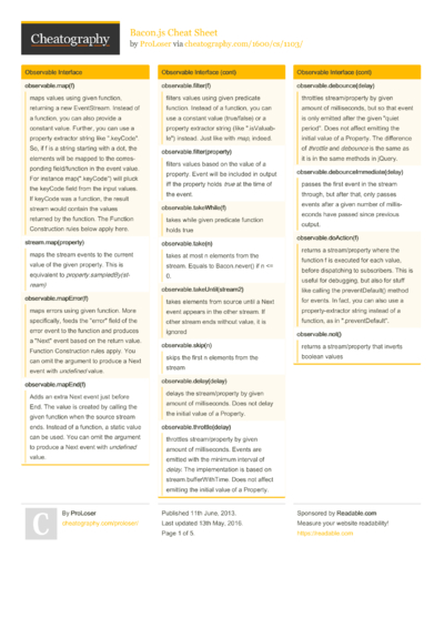 55 JS Cheat Sheets - Cheatography.com: Cheat Sheets For Every Occasion