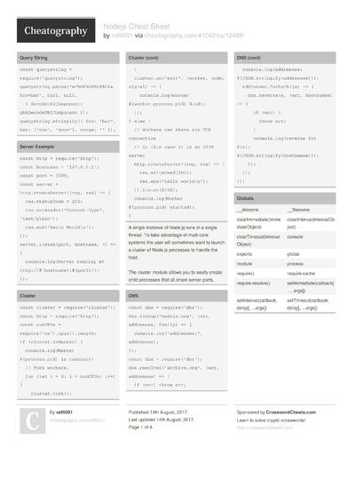 355 Programming Cheat Sheets - Cheatography.com: Cheat Sheets For Every ...