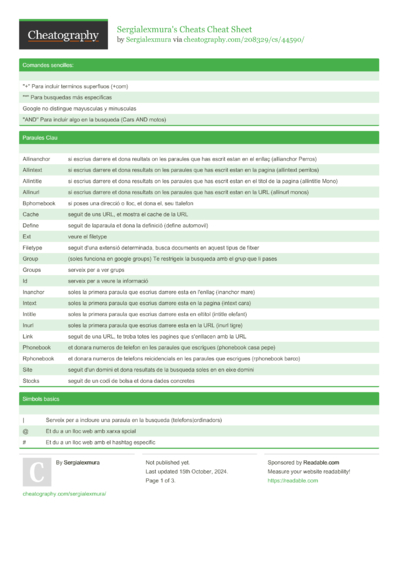 51 Algorithms Cheat Sheets - Cheatography.com: Cheat Sheets For Every ...